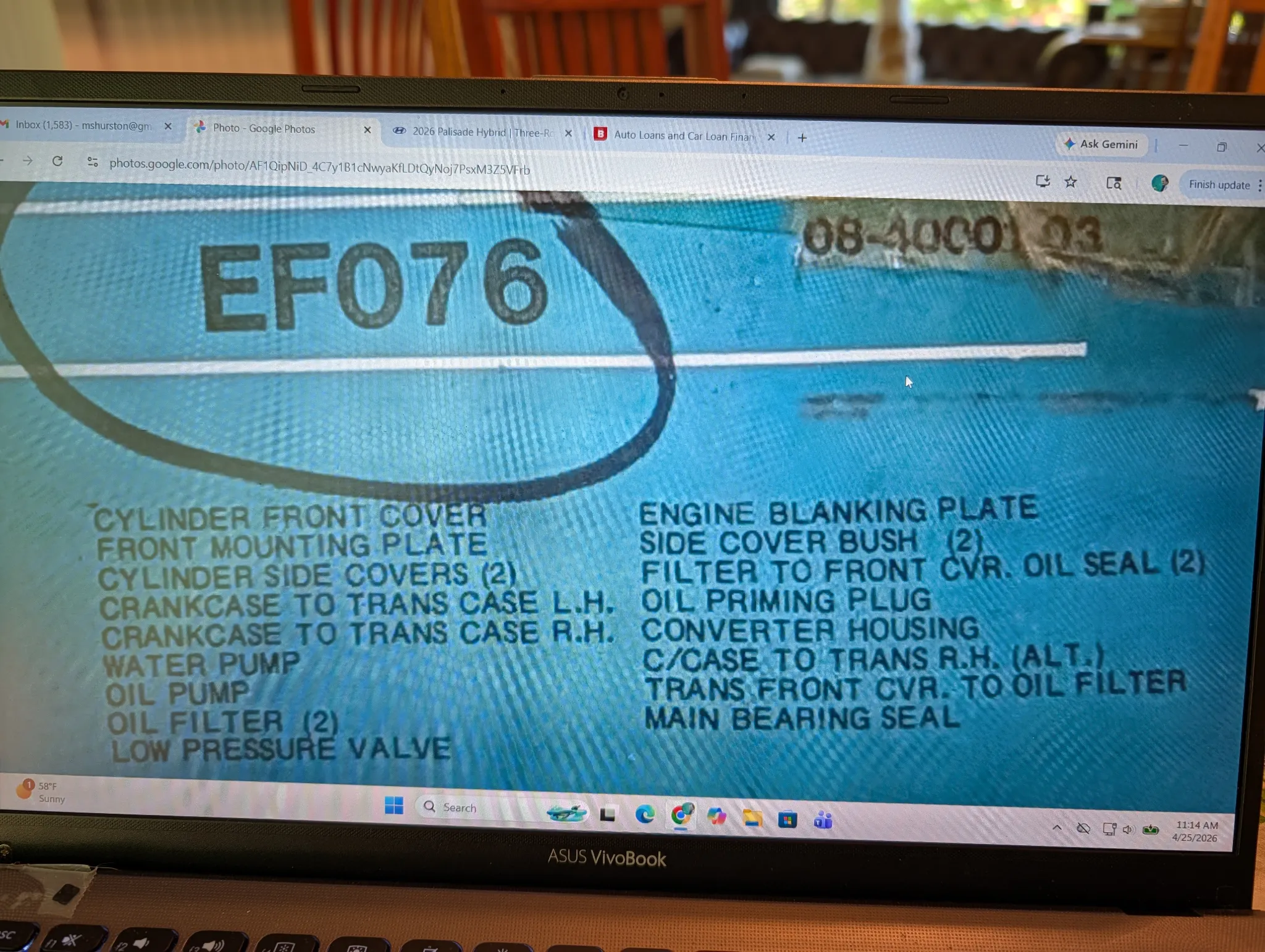 A.P. Automatic Transmission Gasket sets, N.O.S. Payen and Halls brands, long time on shelves thumbnail 2